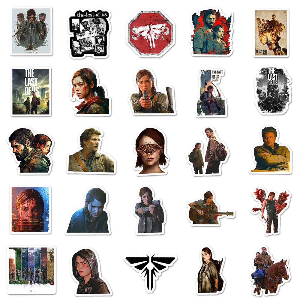 Autocollants du film The Last of Us, décalcomanies graffiti, cool, bricolage, ordinateur portable, téléphone, planche à roulettes, réfrigérateur, jouet, cadeau, vente en gros, 10 pièces, 30 pièces, 50 pièces