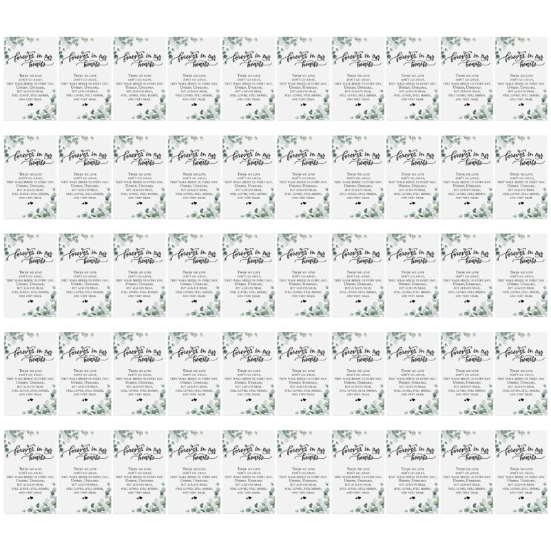 

50Pcs Plant Leaf Bereavement Cards Sympathy Prayer Cards Memorial Sympathy Cards Consolation Card For Funeral Ceremony