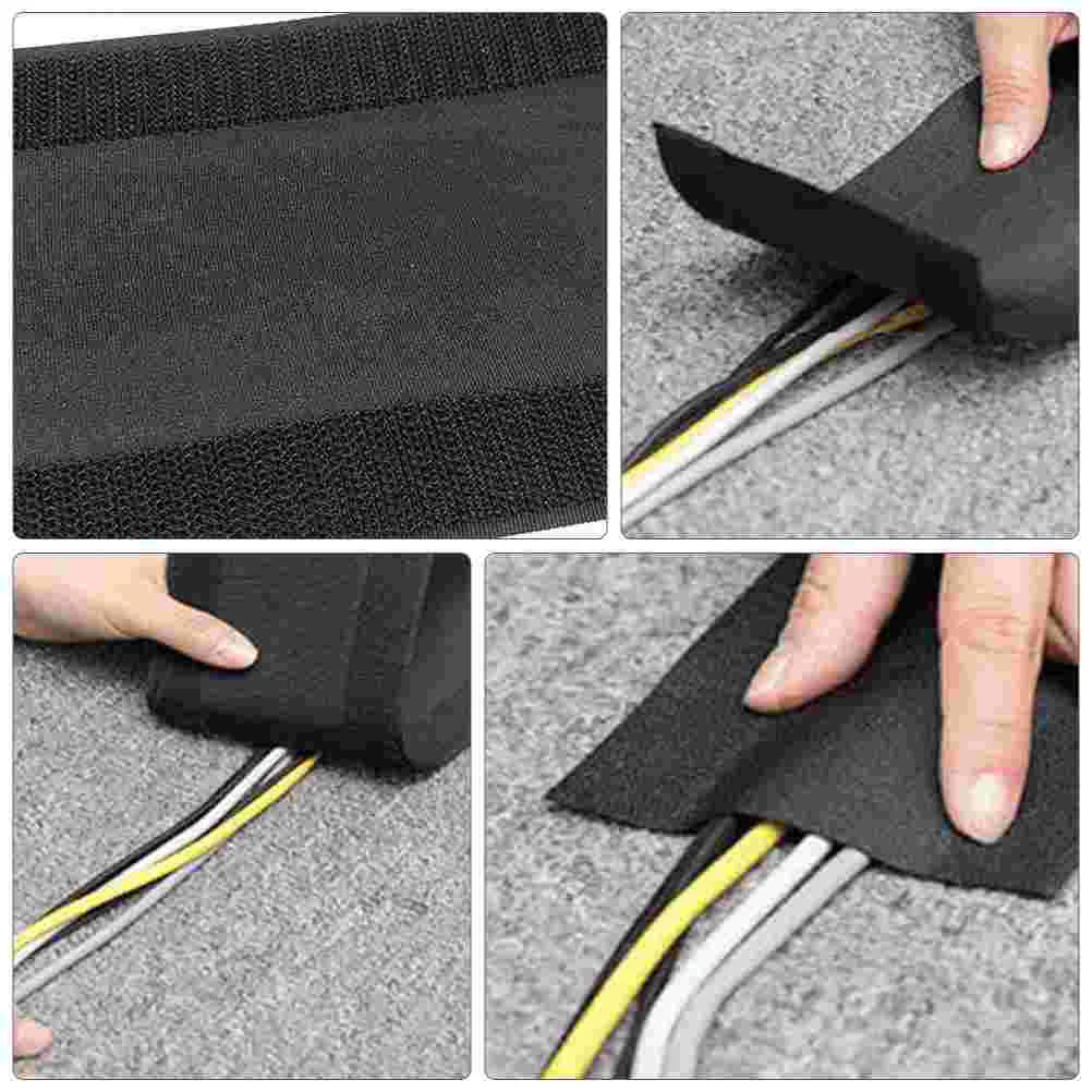 3 Meter Carpet Cable Management Organizer Cable Cover Sleeve Hook and Loop Strap Floor Cable Cover Cable Grip Strip