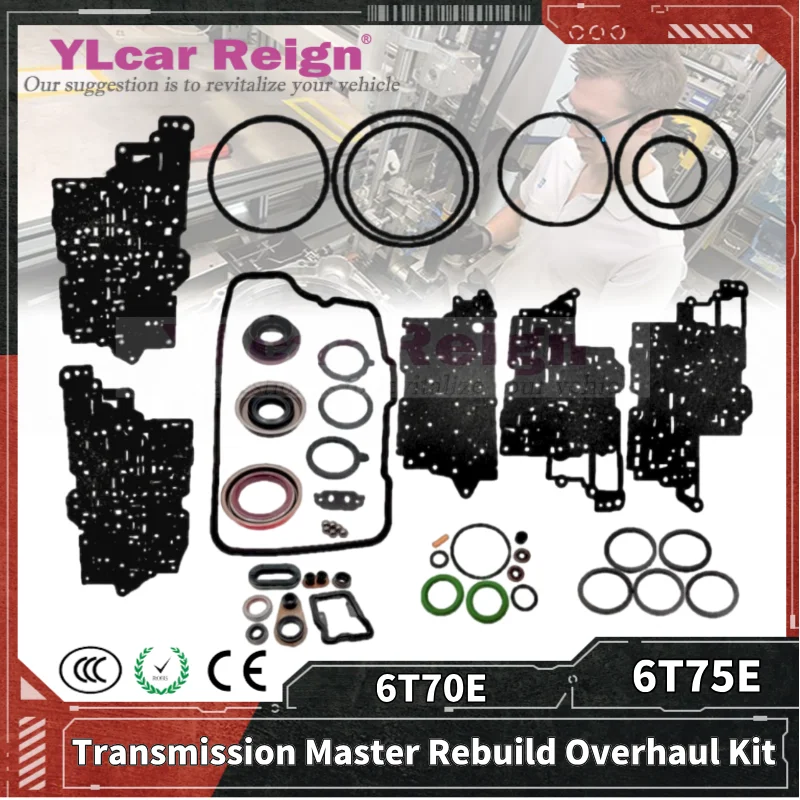 6T70E 6T75E Automatic Transmission Gearbox Overhaul Kit Rebuild Repair Seals Gasket O-rings for BUICK Cadillac Chevrolet FORD