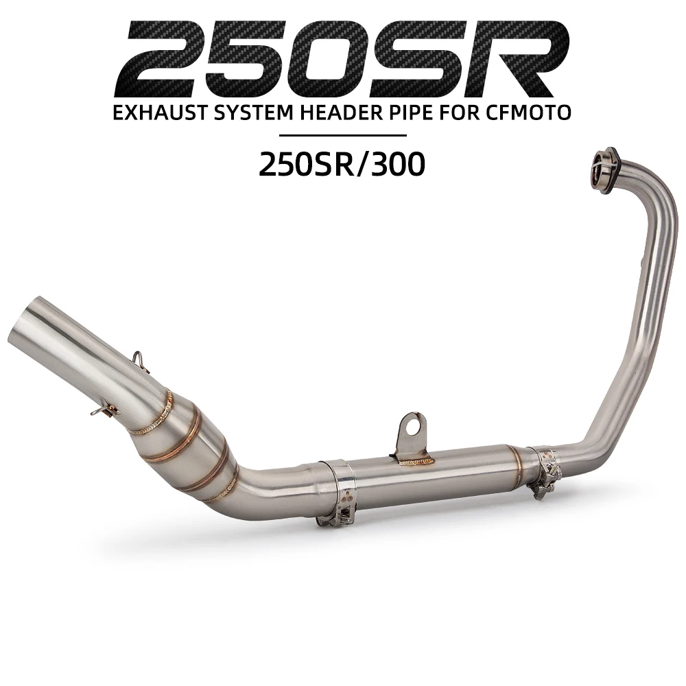 

Выхлопная труба из нержавеющей стали 51 мм для CFMOTO 250SR 250NK 300SR 300NK, передний соединительный патрубок для модификации мотоциклетного выхлопа с сотовой структурой