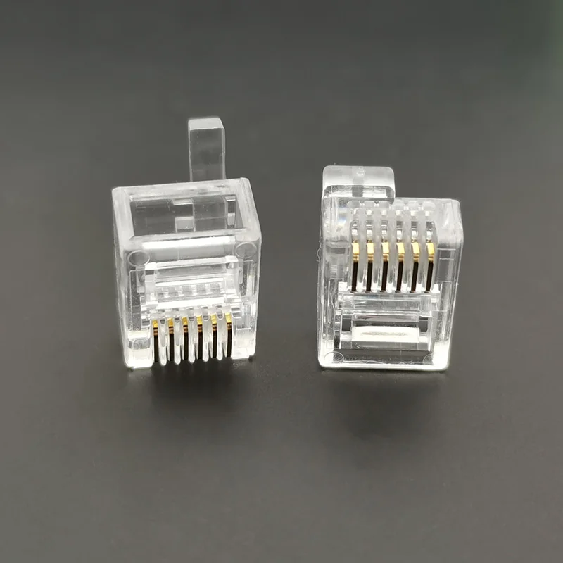 50PCS/100PCS RJ11/RJ12 patch cord with 6P6C connector, right crimp position, for NXT six-core cable of LEGO EV3