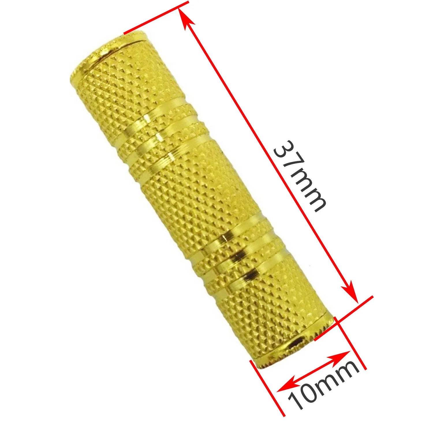 오디오 헤드폰 스테레오 커플러 젠더 체인저 Aux 어댑터 커넥터, 골드 3.5mm 1/8 인치 TRS 암에서 3.5mm 암으로, 1 개