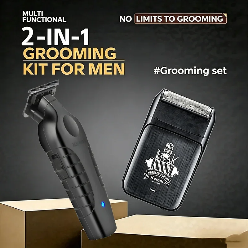 Kemei KM-2299 KM-T366 Professional Barber Cordless Electric Hair Clippers USB Rechargeable Hair Trimmers Hair Cutting Machine