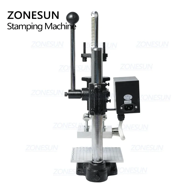 ZONESUN Manual Gilding Press Hot Foil Stamping Machine Heavy Duty Multifunction Paper & Leather Craft Wood Logo DIY