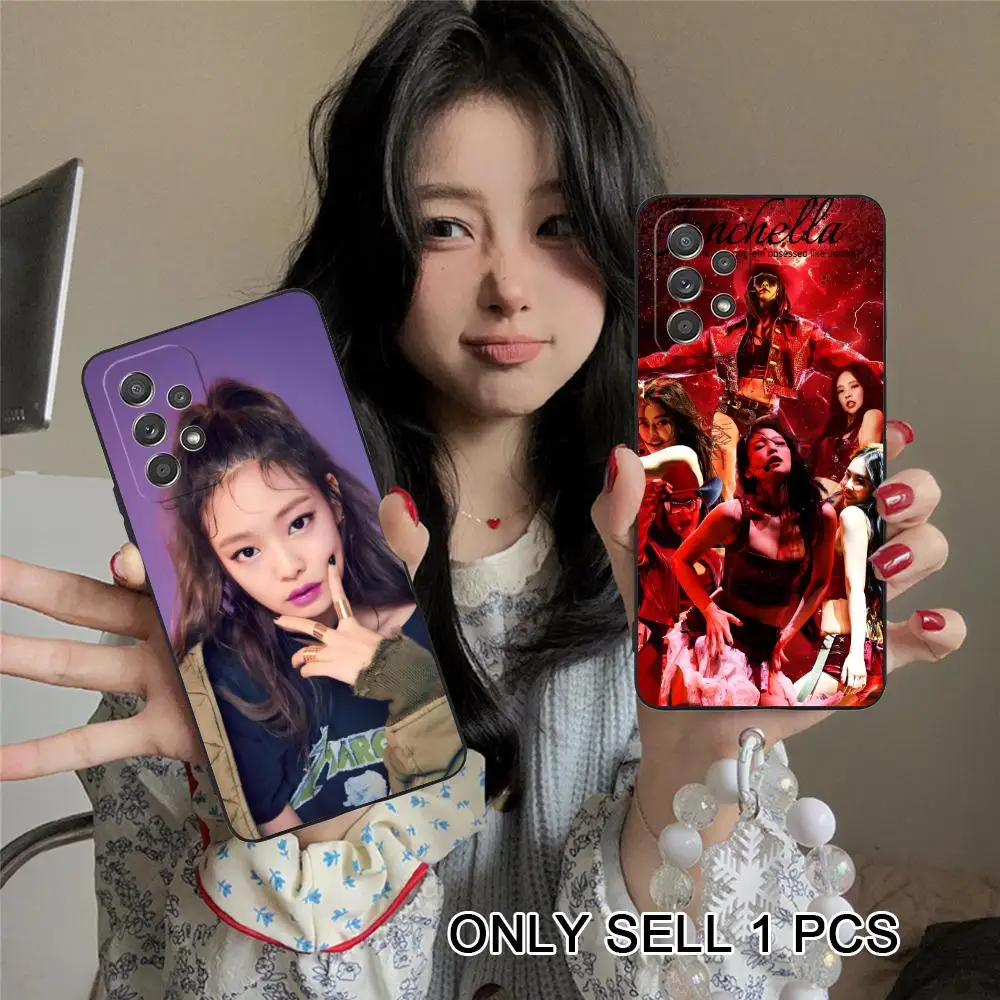 KPOP Girl Jennie Phone Case for Samsung Galaxy A57 56 55 54 53 52 51 37 36 35 34 33 32 31 5G Soft TPU Shockproof Cover