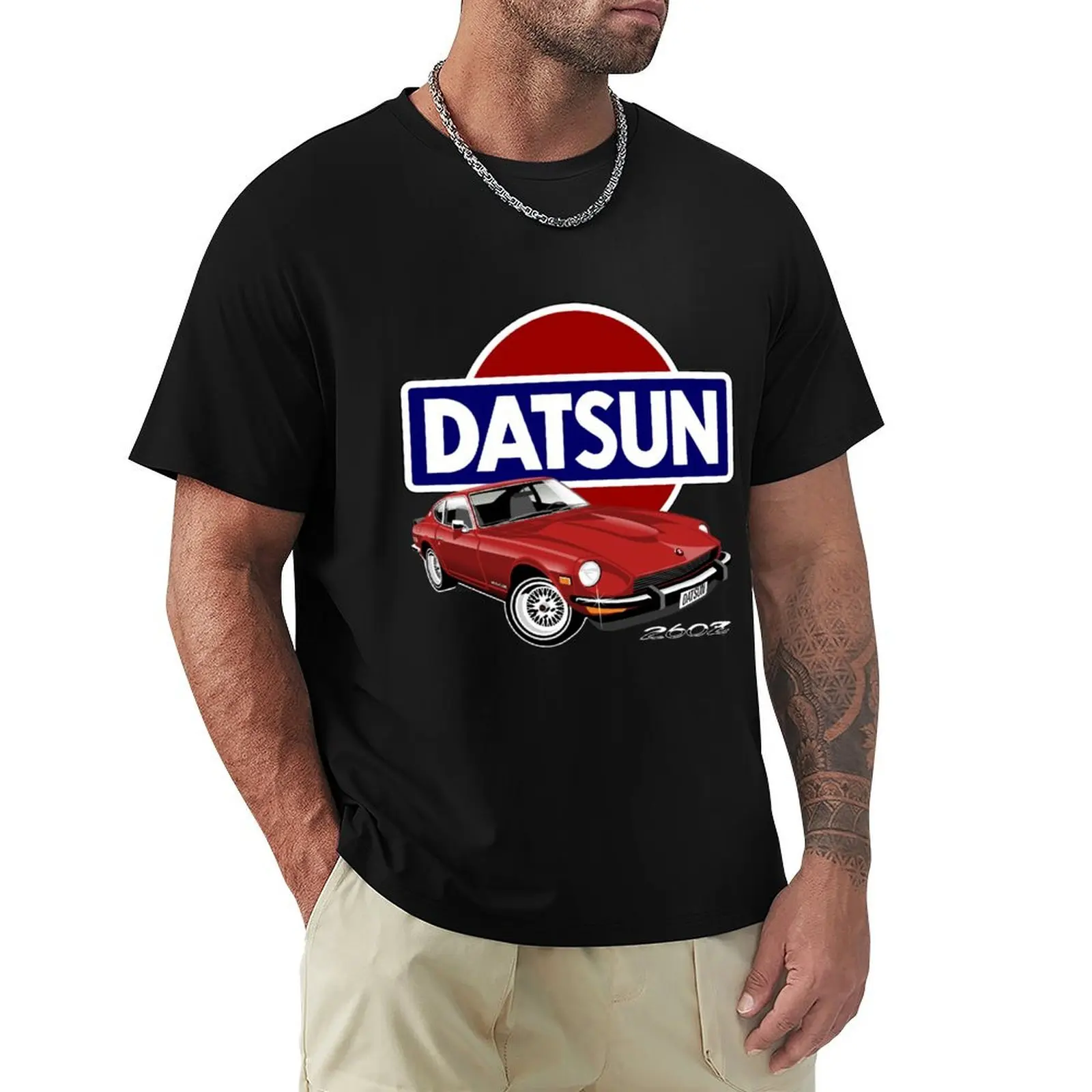 Datsun 260Z red T-Shirt summer 2025 custom t-shirts blue archive graphic t shirt vintage black t shirts for men - view 3