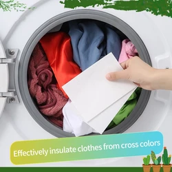 100pc Color Catcher Sheet Washing Machine Use Washer-proof Colour Absorption Sheet Laundry Fabric Anti-dyed Papers Home & Garden