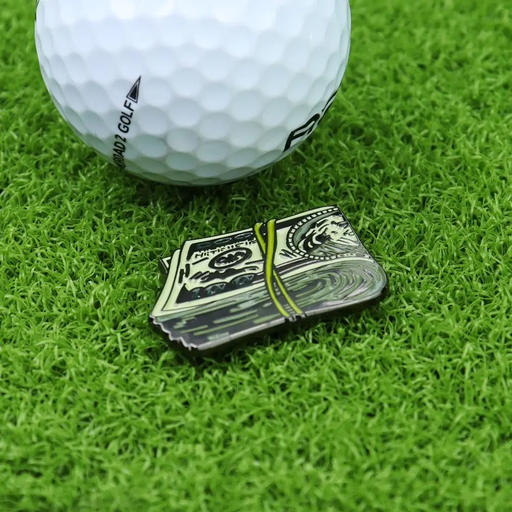 Magnetischer Ball-Marker, Hut-Clip, Dollar, einfach auszuziehen, magnetischer Hut-Clip, einzigartige Kirsite US-Dollar Golf-Hut-Clip, Golftaschen-Kappen