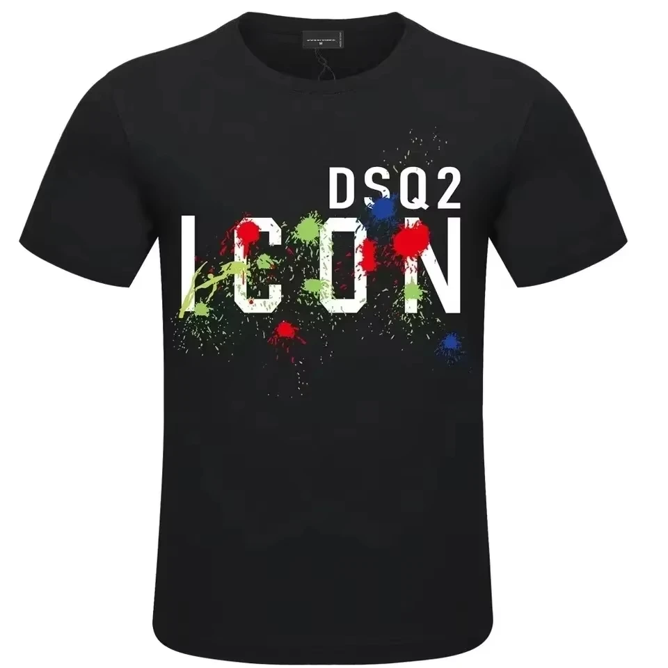 2024Dsq2 Brand Pure Cotton ICON DSQ2 Fashion Letter Style Boys and Girls T-shirt Casual Children's T-shirt Top Clothing