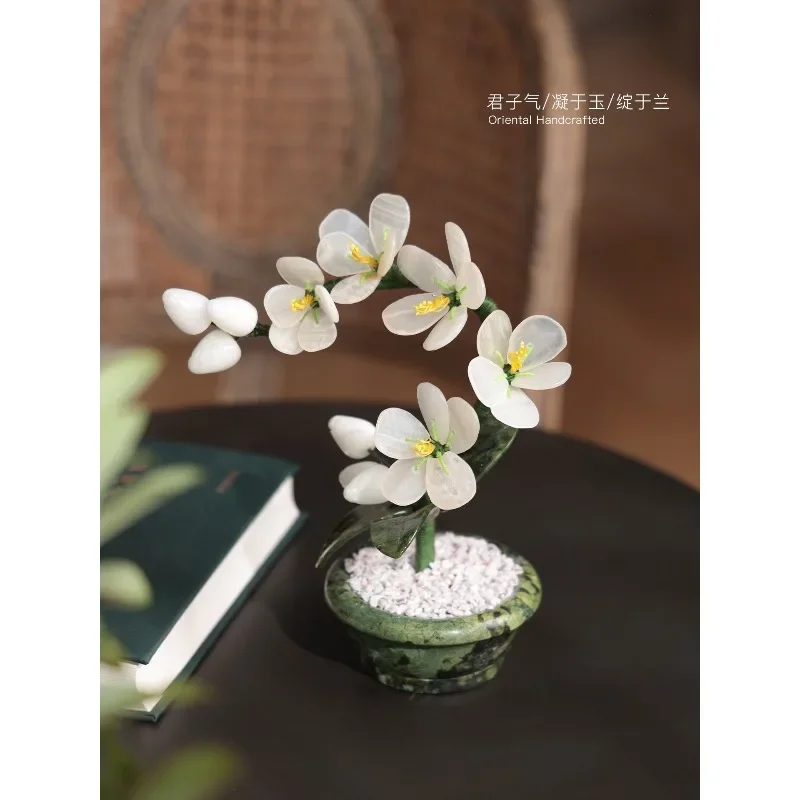 #Song Dynasty aesthetics jade orchid living room art ornament niche high-end desktop porch housewarming decoration