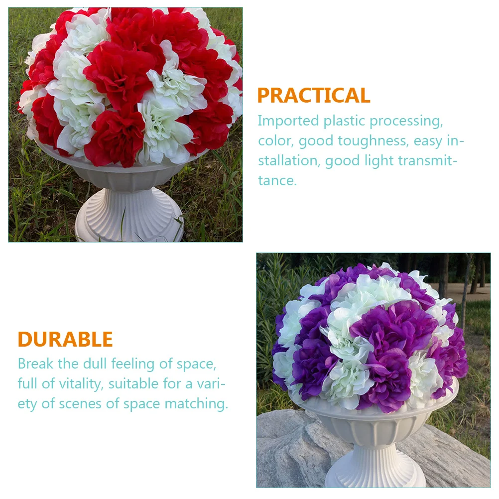 

6Pcs Wedding Flowerpot Decoration European Style Plastic Roman Planter Garden Balcony Wedding Use Roman Flower Pots
