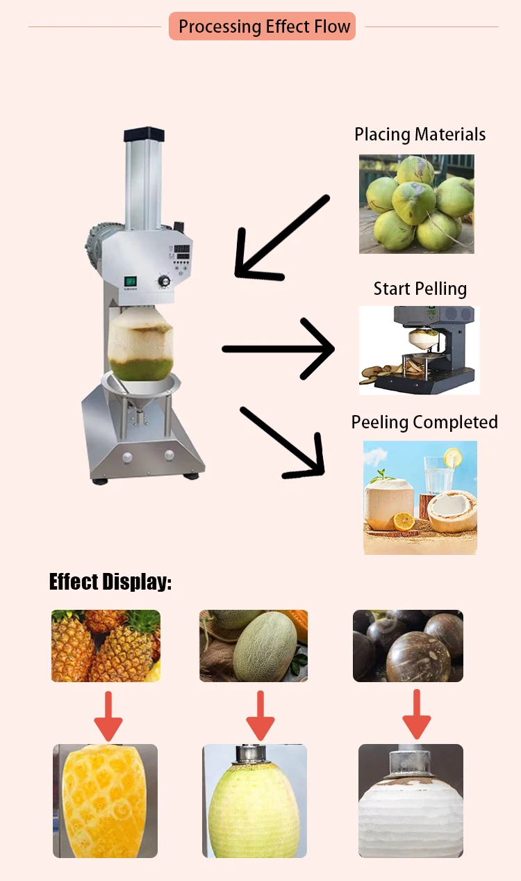 Commercial Fresh Coconut Shelling Machine Peeling Husk Machine Coconut Peeler Machine