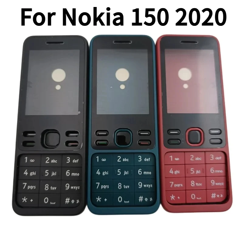 

For Nokia 150 2020 Full Housing Case Front Frame Battery Cover English Keypad Replacement Parts