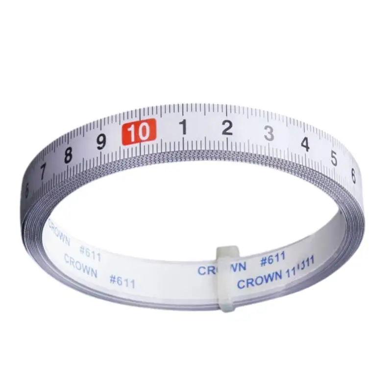 Self Adhesive Measuring Tape (Left-Right Reading) Carbon Steel Tape Ruler Metric Scale For T Track Routers Table