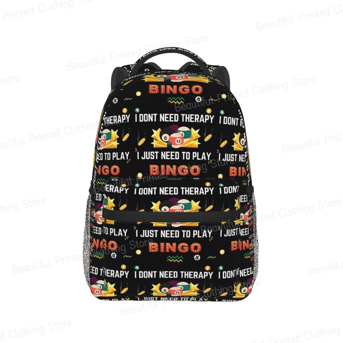 Versatile Backpack Boys Girls Bookbag I Just Need To Play Bingo Teenage school bag Daily portable bag