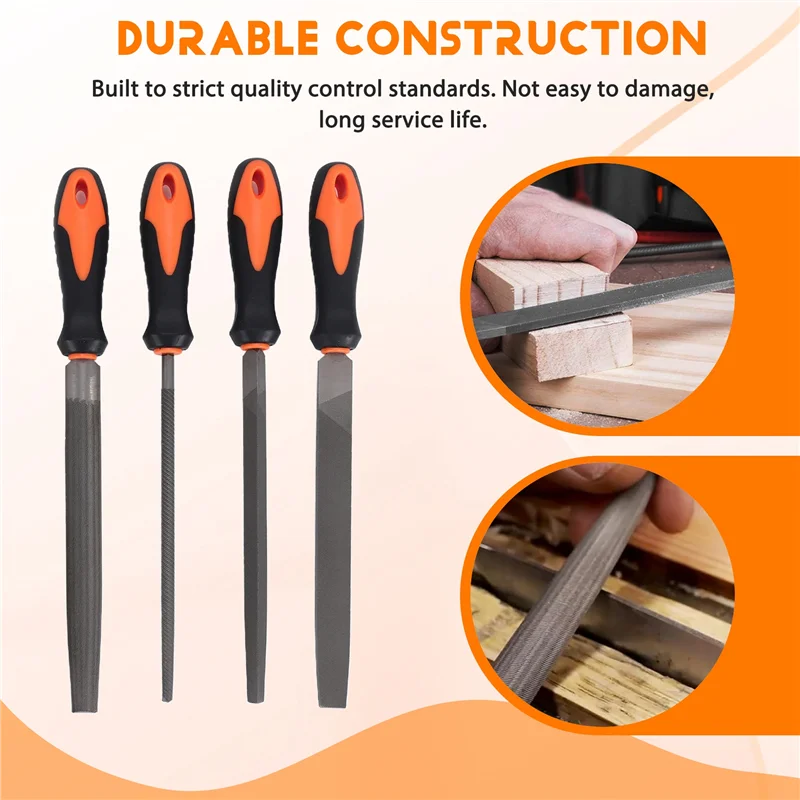 

AB33-17Pcs Forged Alloy Steel File Set With Carry Case, Precision Flat/Triple-Cornered/Half-Round/Round Large File And 12Pcs Nee