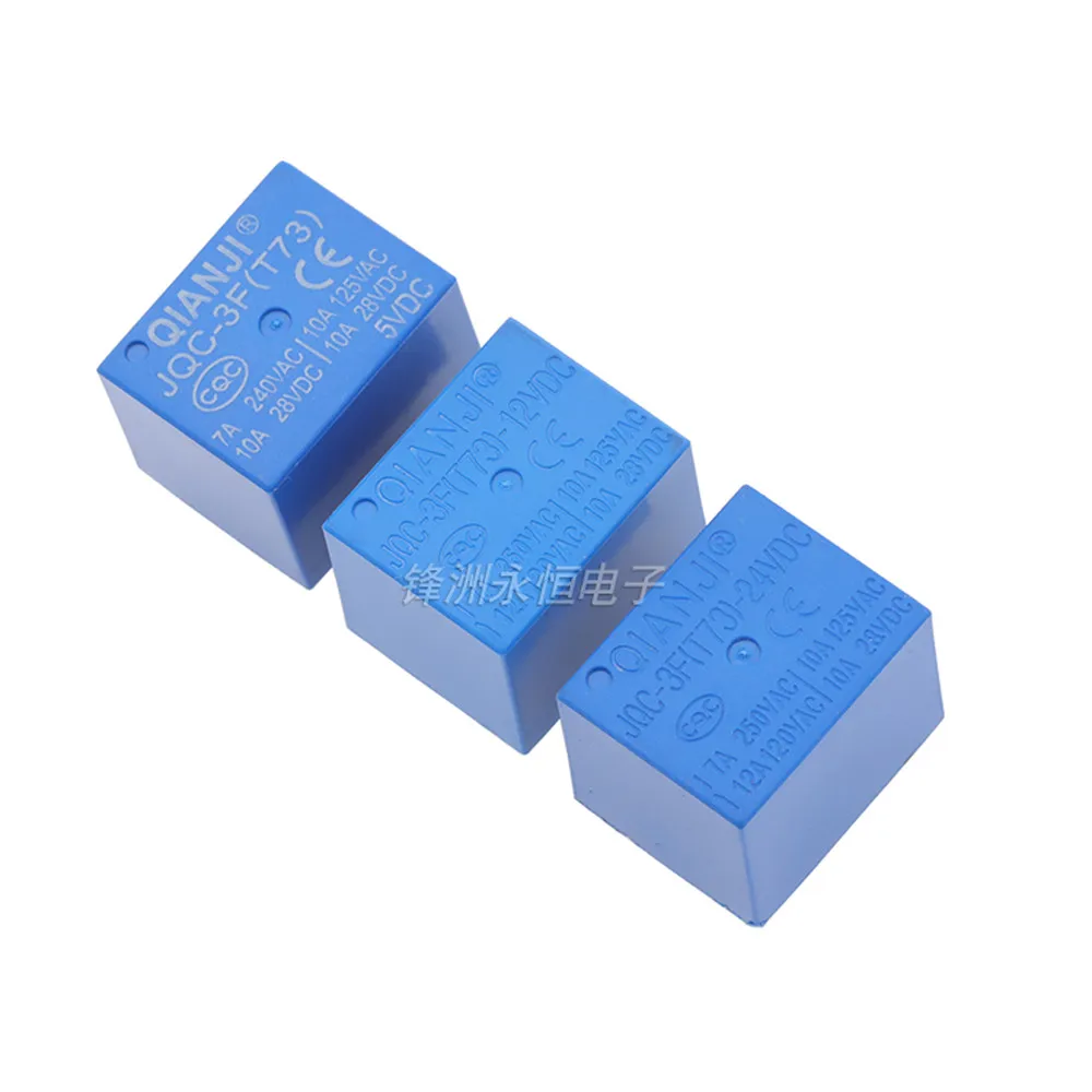 5PCS  Power Relay  JQC-3F(T73)- 5 12 24VDC  5Pins