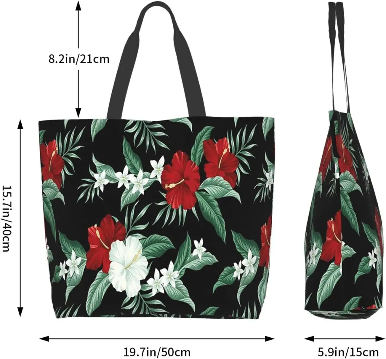 Beautiful Flowers Tote Bag Large Women Casual Shoulder Bag Handbag Reusable Multipurpose Shopping Grocery Bag for Outdoors…