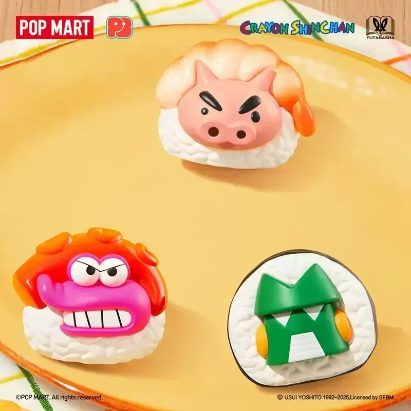 POP MART POP BEAN Sushi Serie CRAYON SHINCHAN Blind Box Mystery Box Original Spielzeug Puppe Nette Anime Figur Desktop Ornamente