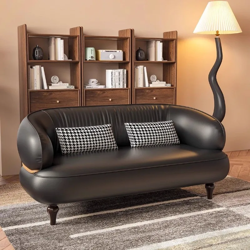 Medieval style single double straight row small sofa American living room balcony