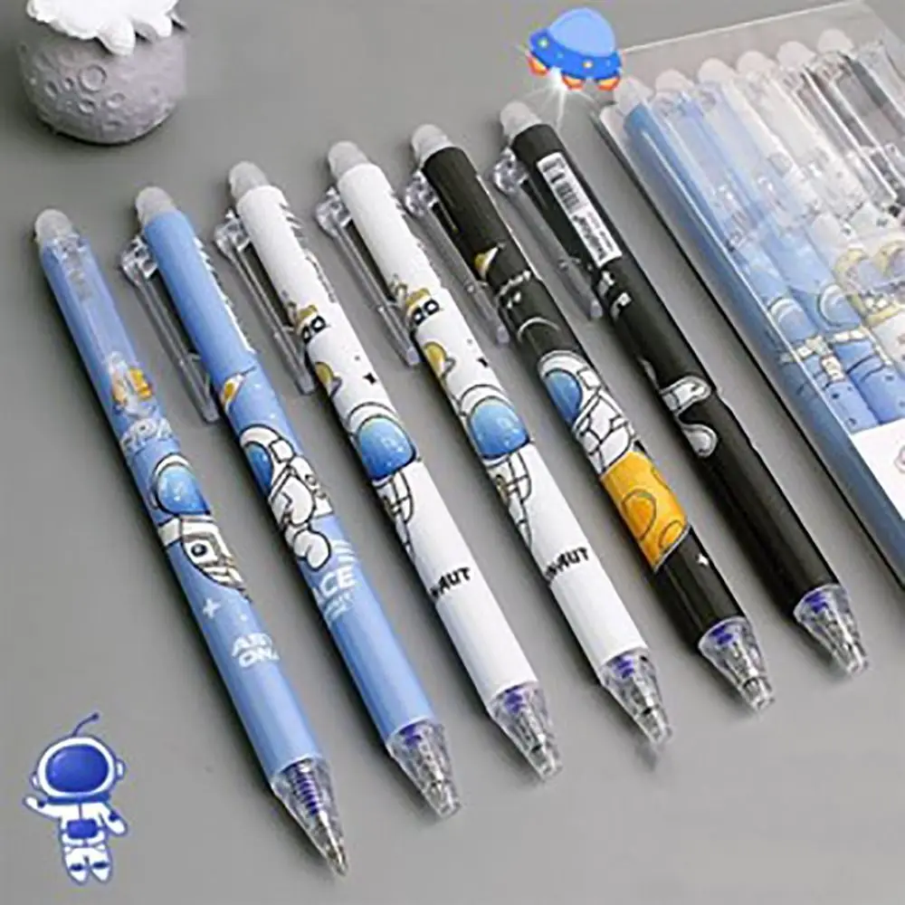 Astronaut Erasable Neutral Pen Quick-Drying Ink Gel Pen Creative Student Specific 0.5mm Tip Pen Writing Tools Stationery Gift