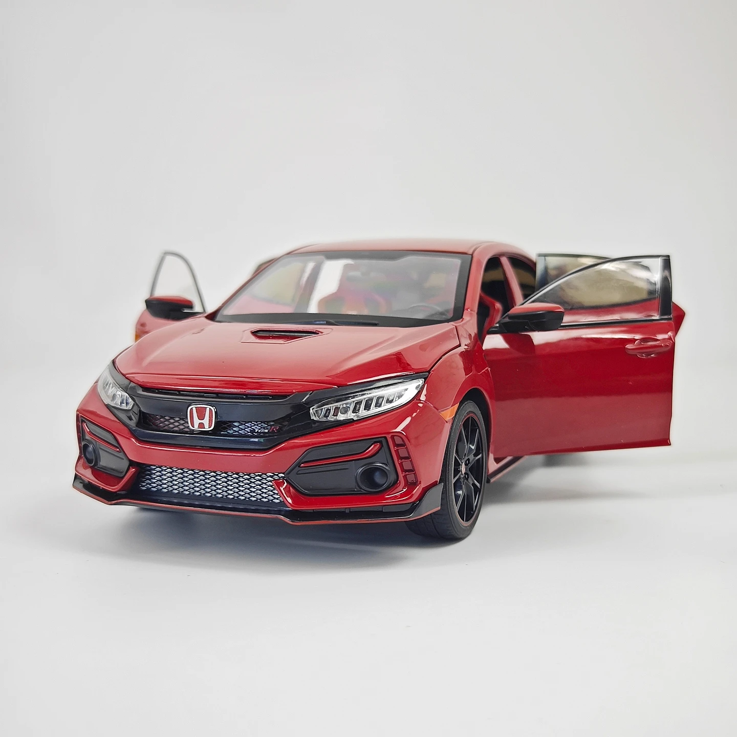 1: 18 Simulation Honda Civic TPYE-R 2020 Alloy Car Model Static Large Sedan Decoration Gift Door Can Open