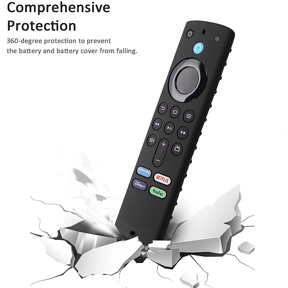FULL-For Fire TV Stick 3Rd Generation Voice Remote Control Silicone Case Light Weight Non-Slip Shockproof With Strap