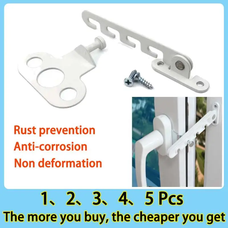 Window Limiter Latch Position Stopper Casement Wind Brace Home Security Door Windows Sash Lock Child Safety Protection