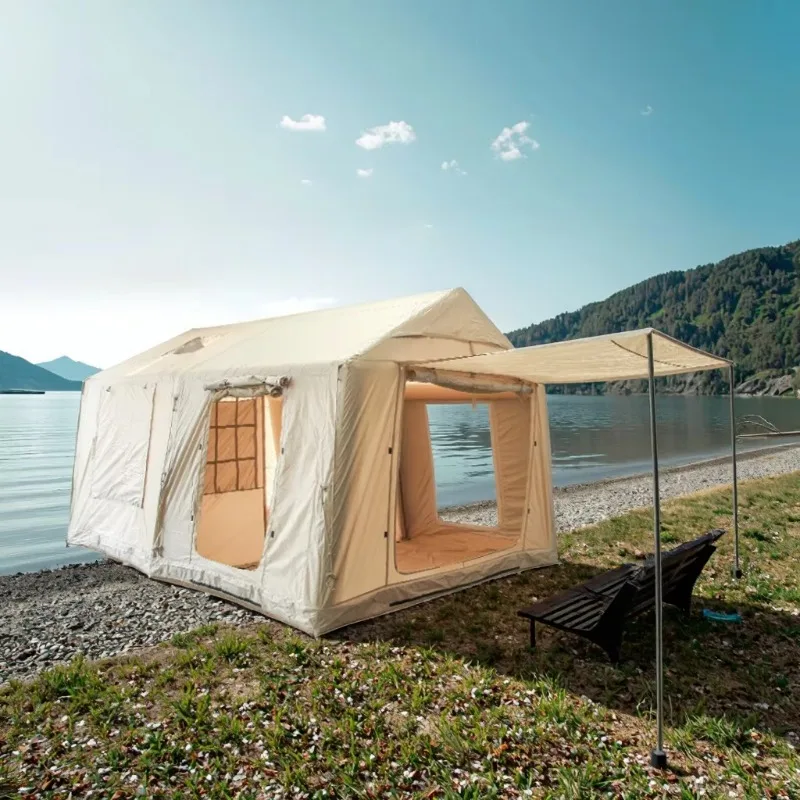 2025 بالجملة الفاخرة 12m2 التلقائي للماء أكسفورد خيمة الهواء المحمولة للتخييم في الهواء الطلق والسفر