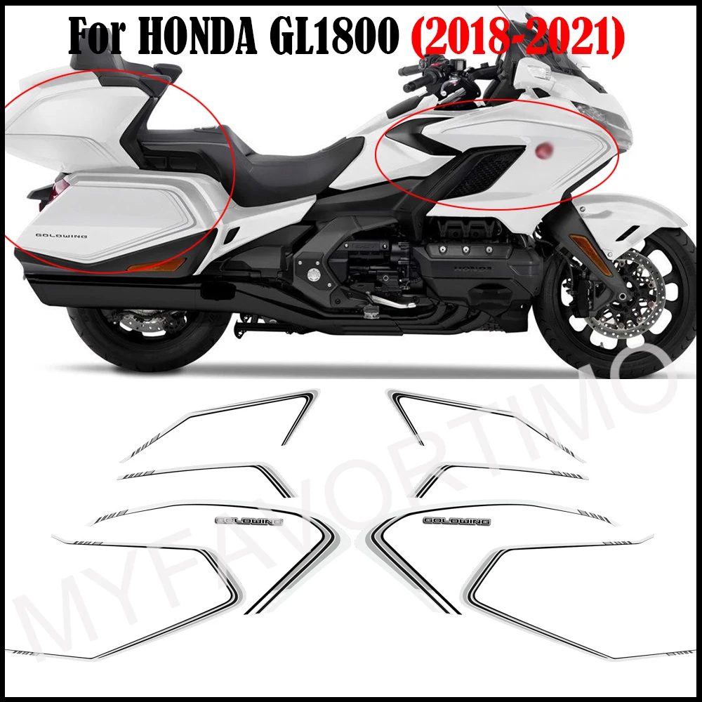 

2018-2021 For HONDA Goldwing GL1800 GL 1800 Decal Stickers Luggage Trunk Tour Tank Pad Protector Tail Top Side Emblem Logo