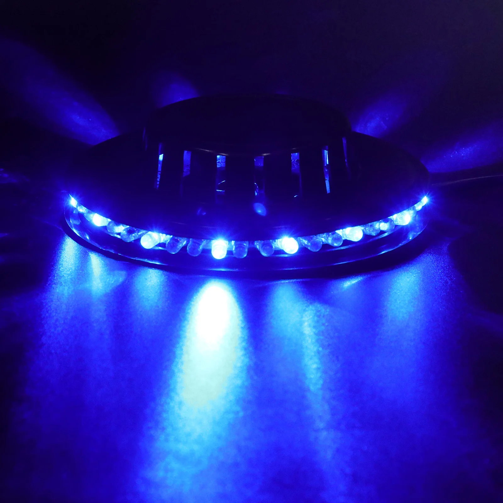 

48-Led Sunflower Shaped Rgb Stage Light For Equipment Auto Rotating Voice Activated Colorful Lighting Black