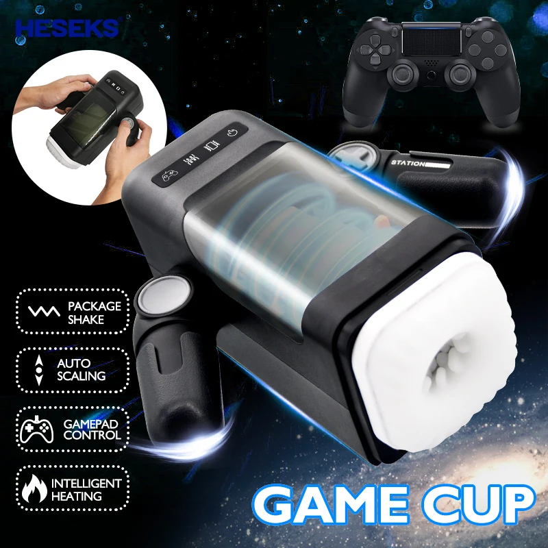 Sex Fun Cup Automatic Male Masturbator Male Masturbators Cup with 10 Thrusting Vibration Modes Sex Toys for Men with Heating