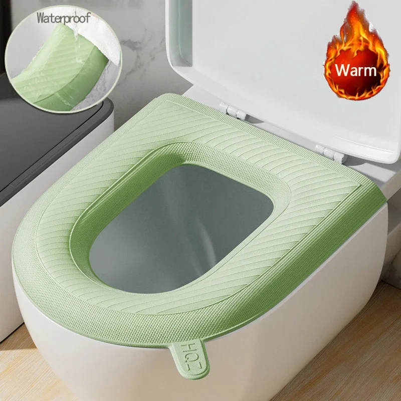 Waterpoof Soft Toilet Seat Cover Cushion Washable Closestool Mat O-shape Toilet Seat Bidet Toilet Cover Pad Bathroom Accessories