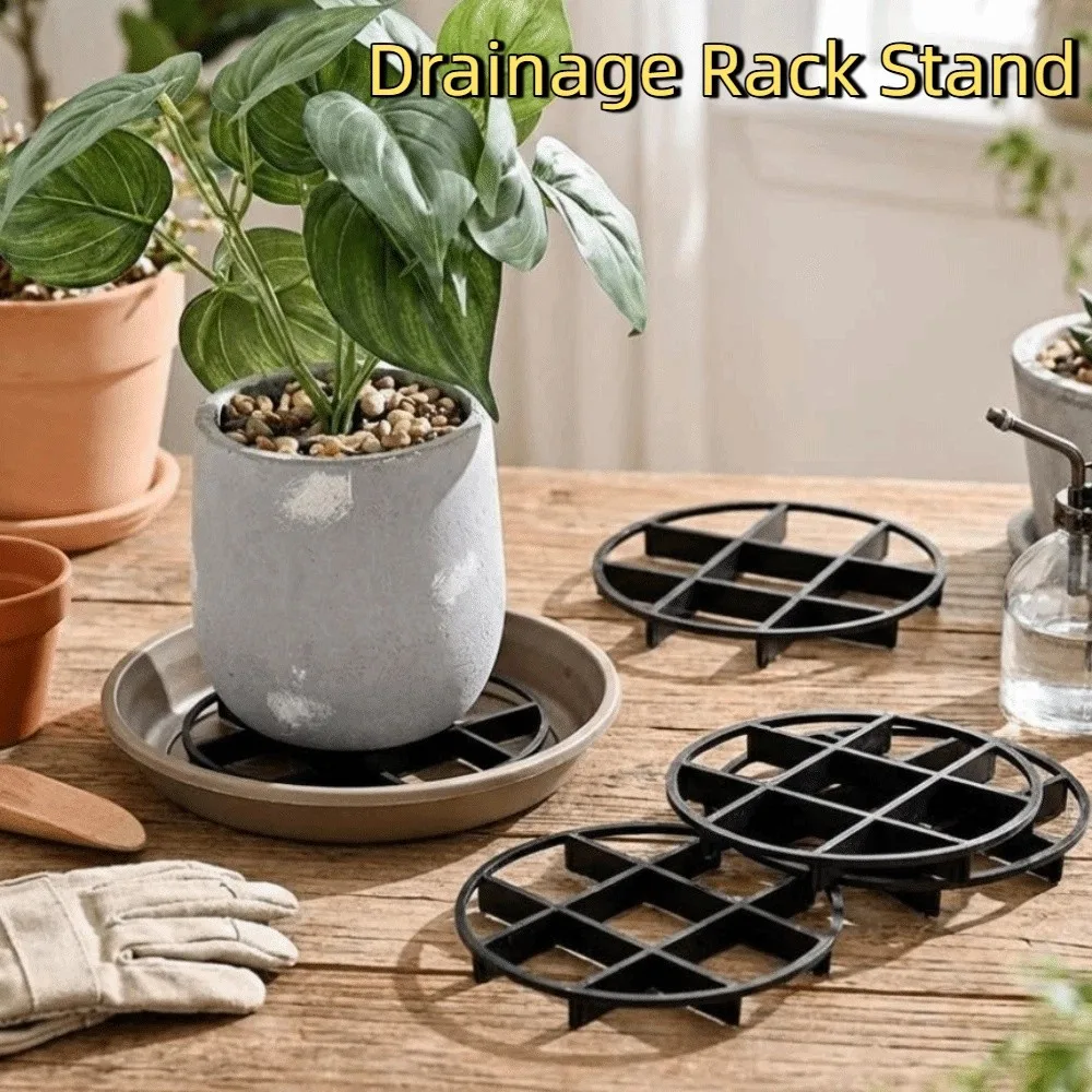 20PCS Anti Rot Root Flower Pot Tray Breathable Base Round Mesh Pad Drainage Rack Stand Bottom Drainage Heat Insulation