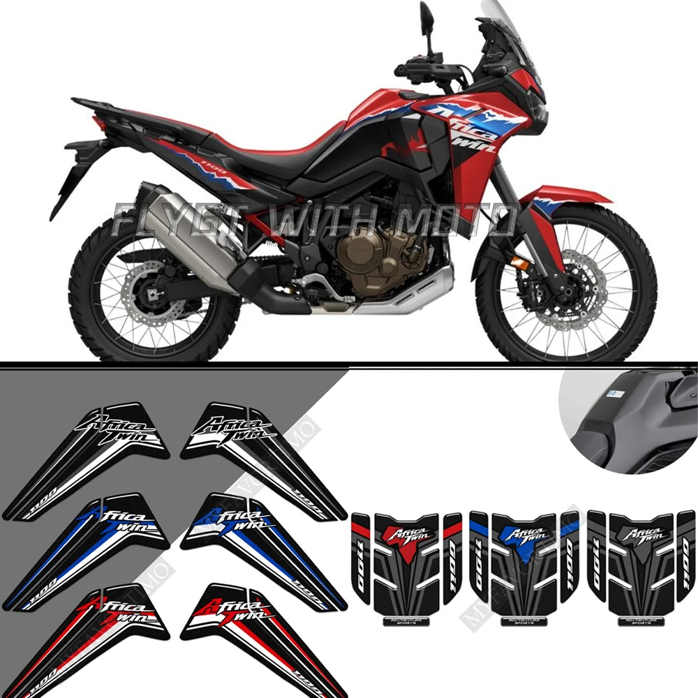

For Honda CRF1100 CRF 1100 L Tank Pad AfricaTwin Protection AFRICA TWIN ADVENTURE SPORT Stickers Decal Kit Windshield Handguard