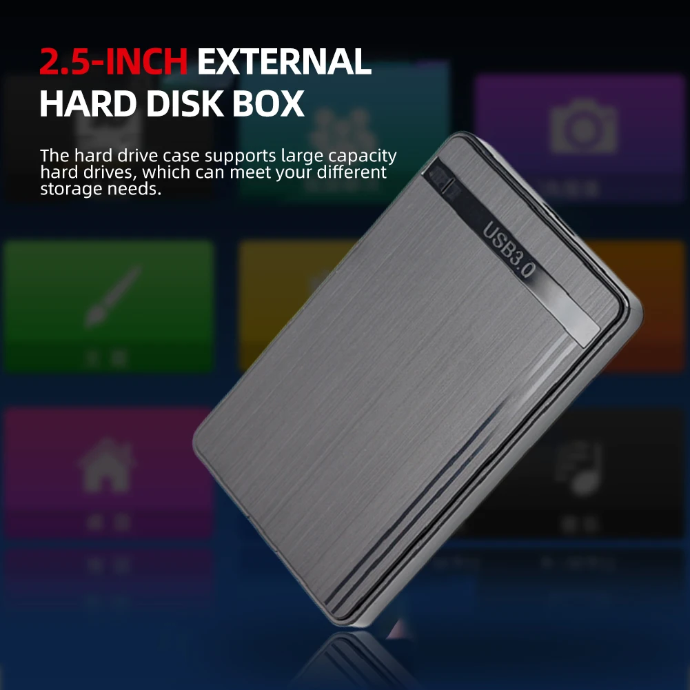 2.5 Inch HDD SSD Case SATA to USB3.0 HDD Enclosure Mobile Hard Drive Cases for SSD Disk HDD Box HD External HDD Enclosure