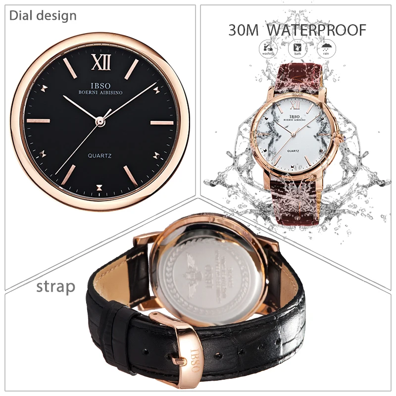 Moda orologio da polso dorato da uomo Ultra marrone Bussiness orologio da polso in pelle ragazzo impermeabile di lusso originale nero orologi regali maschili