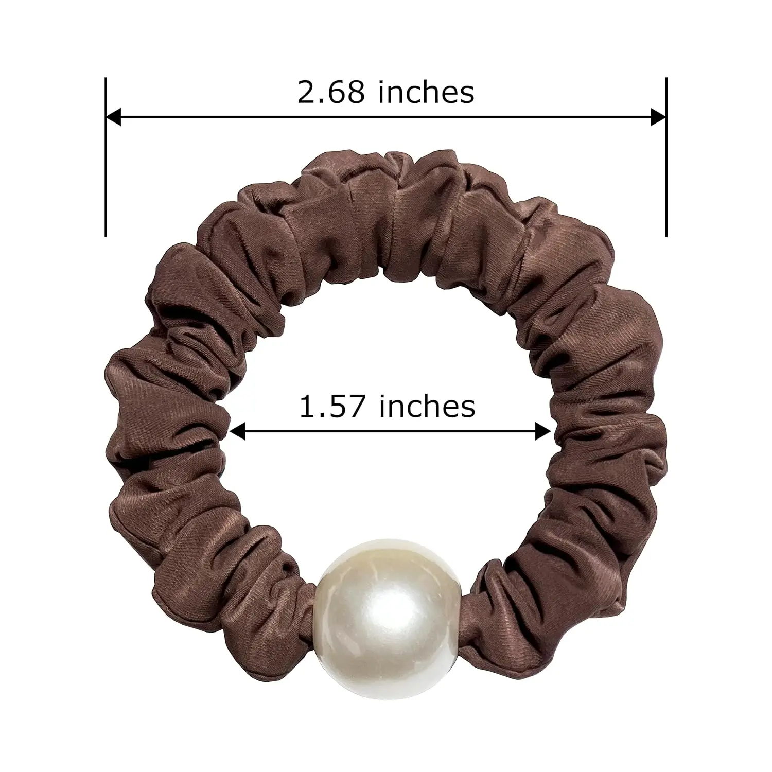 Elegant Pearl Hair Rope Soft Satin Elastic Scrunchies Ponytail Holders Hair Tie Temperament Curly Hair Accessories for Women