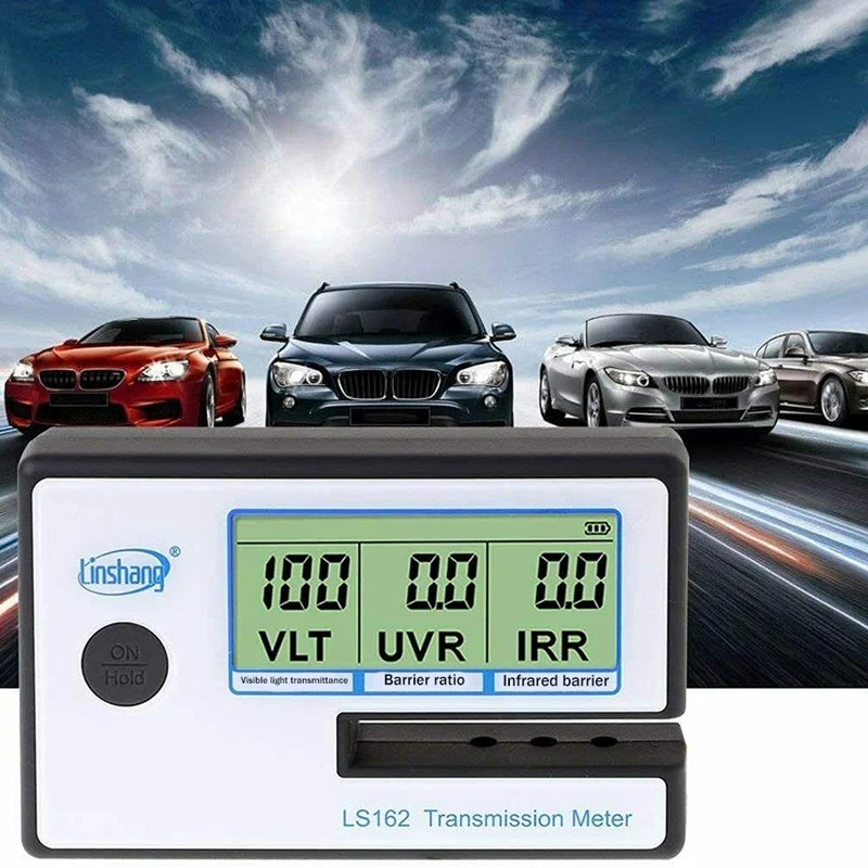 Imagem -02 - Linshang-portátil Solar Film Tester Janela do Carro Matiz Medidor de Transmissão Tester de Vidro Filmado Ls162