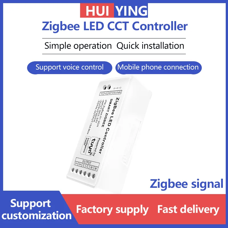 Zigbee Color Temperature Dimmer DC5-24V Tuya Smart APP LED Controller can be Controlled Semotely Support Smart Language Control