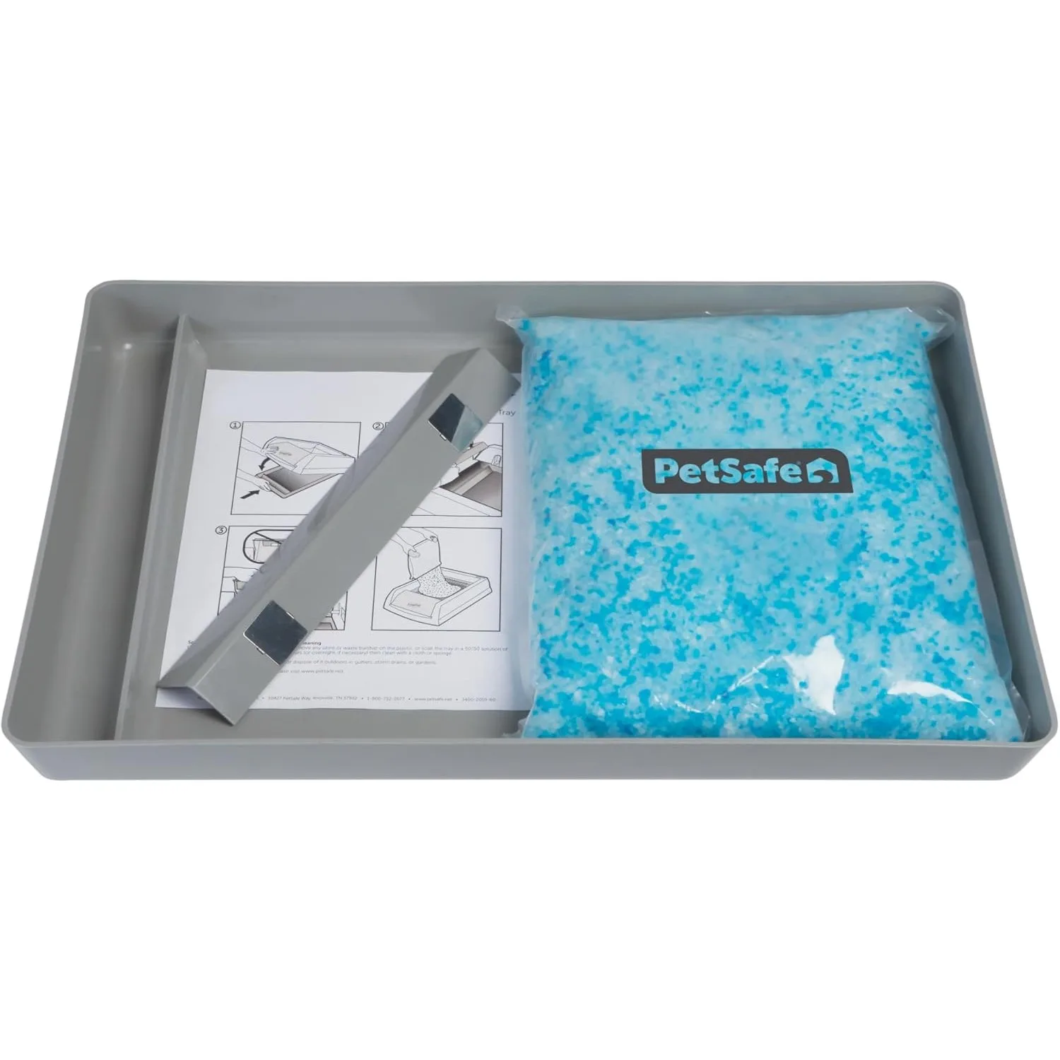 

Многоразовый лоток с хрустальным кошачьим туалетом — включает в себя 4,3 фунта оригинального синего хрустального туалета без совок — совместим со всеми продуктами из США