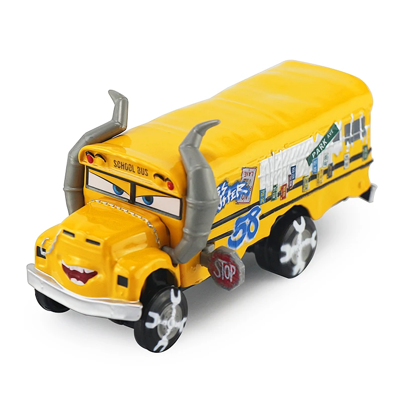 Disney Pixar Cars 2 3 Lightning Mcqueen The King Frank Race Div Fritter Miss Alloy Model Car 1:55 Vehicles Boy Toy For Children