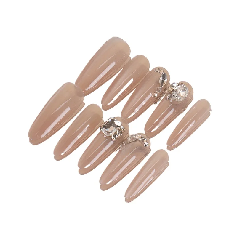 

Handmade Wear Nail Cat's Eye Rhinestone Advanced Nail Patch Removable Temperament Whitening False Nail Patch