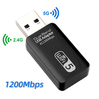 1200Mbps USB Wifi Adapter 2.4Ghz 5Ghz Dual Band Wireless Network Card USB 3.0 WiFi Dongle Lan Ethernet Receiver For Pc Laptop