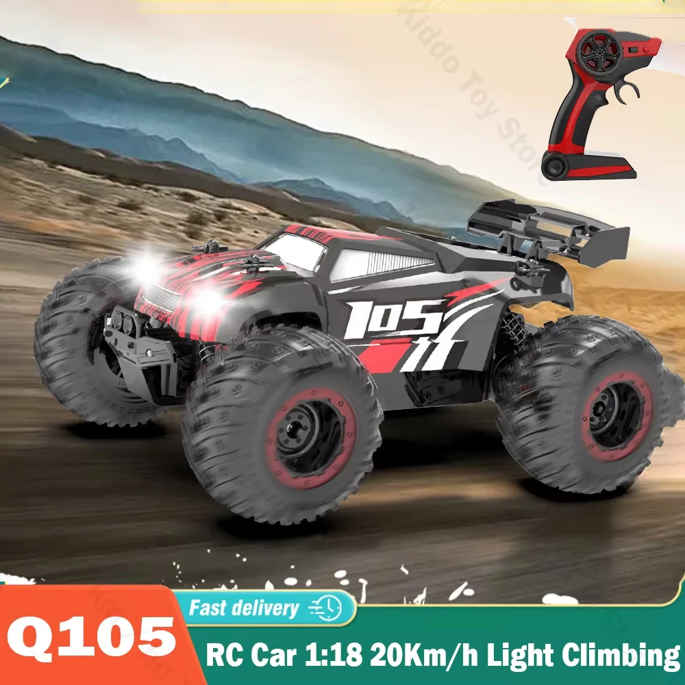 

JJRC Q105 1:18 Автомобиль с дистанционным управлением 25 км/ч со светодиодной подсветкой 2,4G Индуктор RC Внедорожники Высокоскоростные бесщеточные детские игрушки Рождество