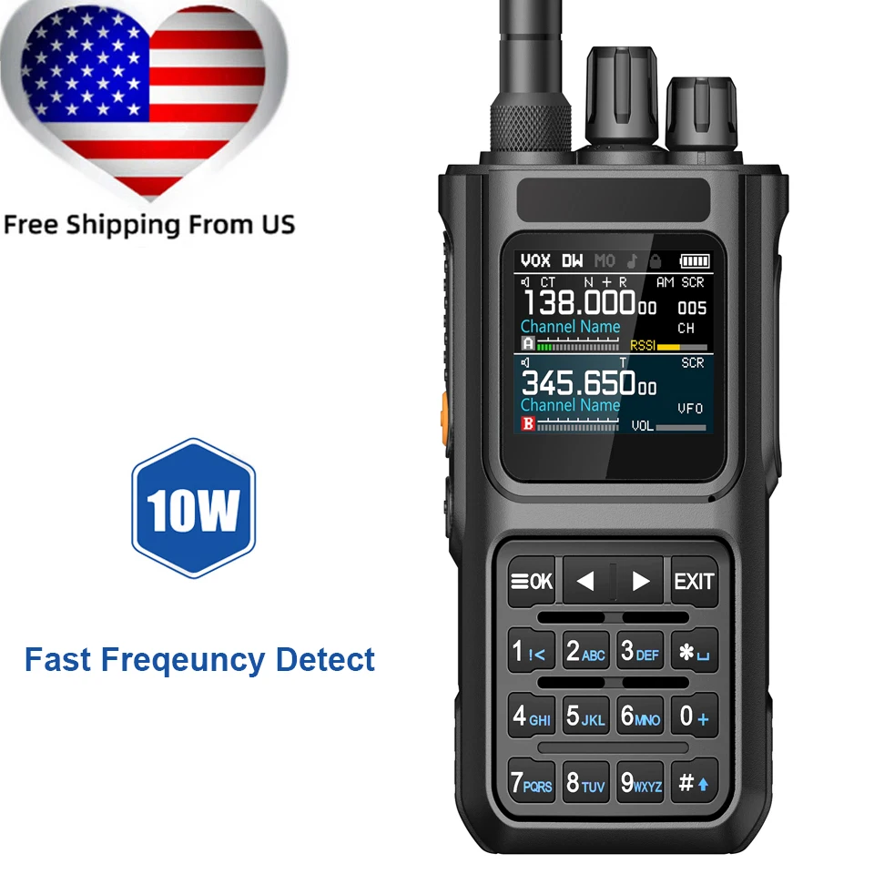 راديو BINTOLK UV8000 AM يتلقى تردد نسخ لاسلكي 10 وات VHF UHF جهاز اتصال لاسلكي طويل المدى #1