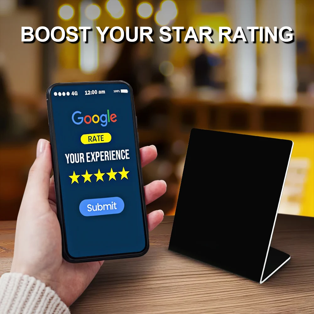 Review Stand Card Black Blank Pattern 13.56MHz NFC215 chip 504Bytes Patternless Social media