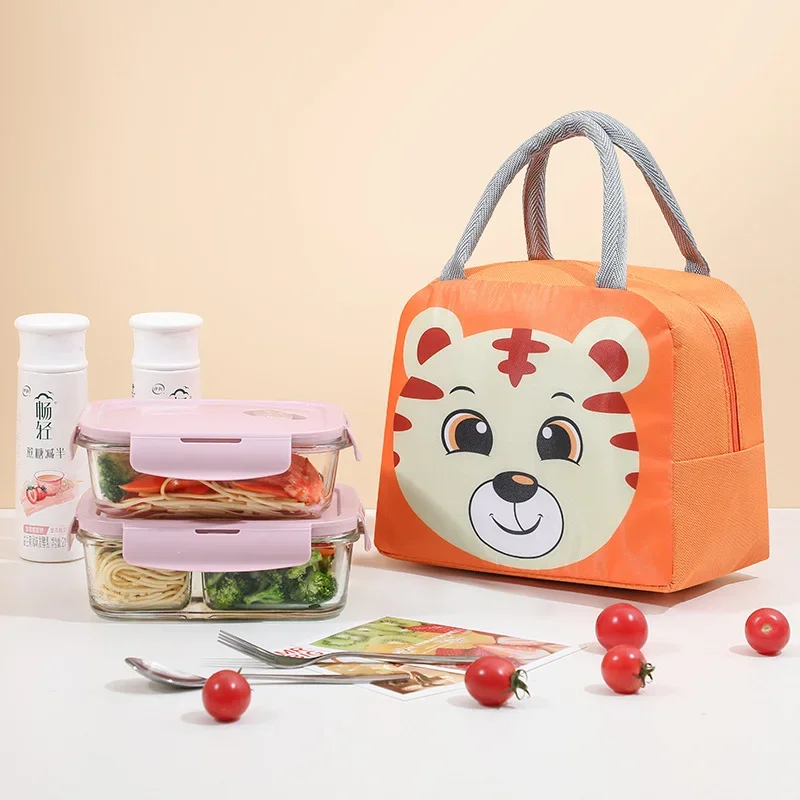 

Cartoon Animal Bento Bag Portable Insulated Thermal Picnic Food Box Fresh Cooler Bags Waterproof Pouch Commuter Lunch Bag