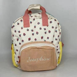 Personalized Your Name Strawbreey Schoolbag Laptop Bookbag Girls School Backpack for 6-12 kids